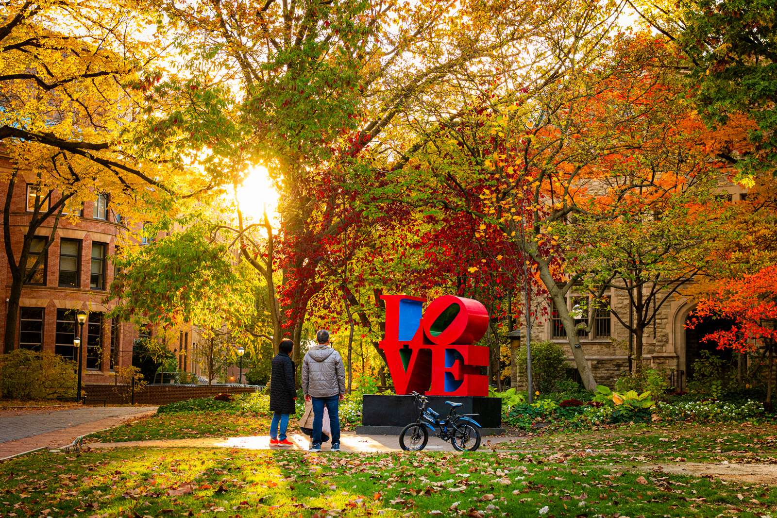 A bright autumn afternoon on the University of Pennsylvania campus